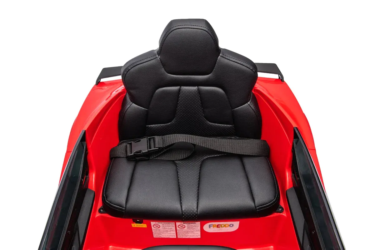 2025 Licensed 12V Chevrolet Corvette C8, 1 Seater Kids Ride On Car Upgraded | Leather Seat | Rubber Tires | LED Lights | Remote