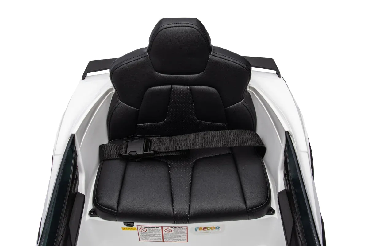 2025 Licensed 12V Chevrolet Corvette C8, 1 Seater Kids Ride On Car Upgraded | Leather Seat | Rubber Tires | LED Lights | Remote