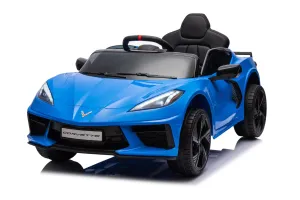 2025 Licensed 12V Chevrolet Corvette C8, 1 Seater Kids Ride On Car Upgraded | Leather Seat | Rubber Tires | LED Lights | Remote