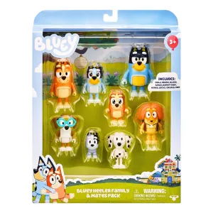 Bluey Heeler Family And Mates 8-Pack Bluey