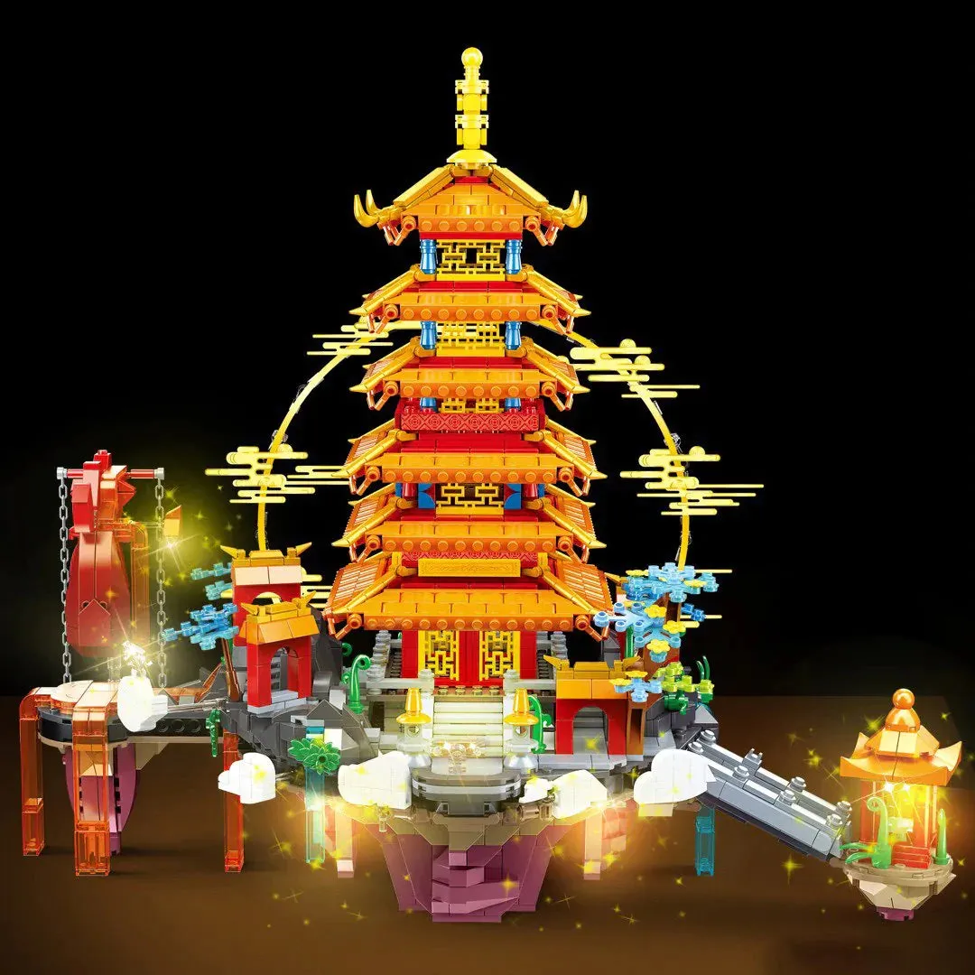 Bring the Beauty of the Golden Palace to Life with Our LED Light Building Set