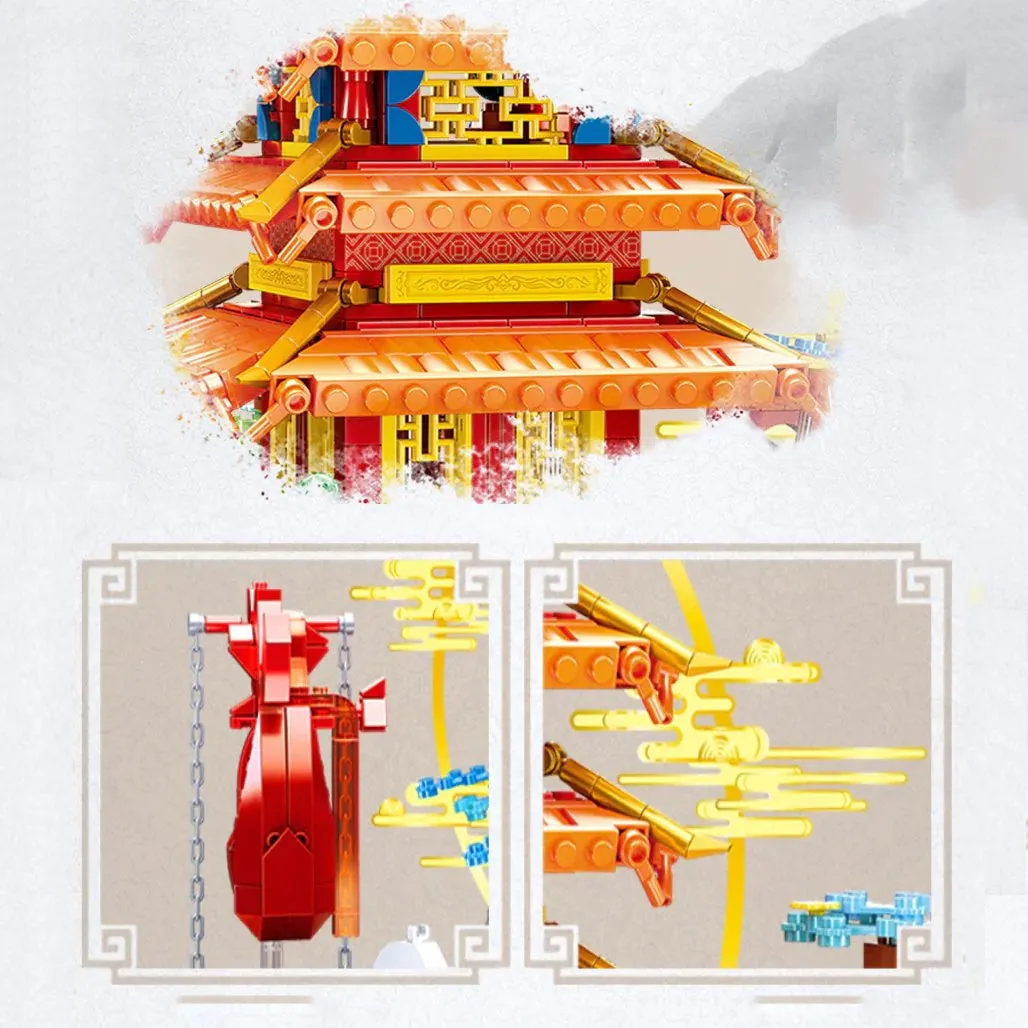 Bring the Beauty of the Golden Palace to Life with Our LED Light Building Set
