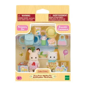Calico Critters nursery friends walk along duo