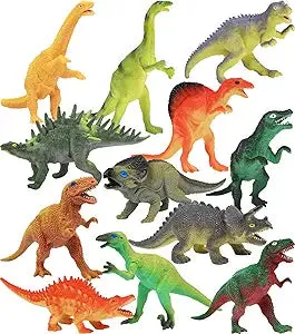 Click N Play Dinosaur Figure Toys, Jumbo 7 Inch Dinosaur Playset For Kids
