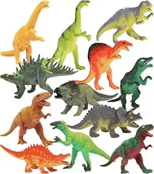 Click N Play Dinosaur Figure Toys, Jumbo 7 Inch Dinosaur Playset For Kids
