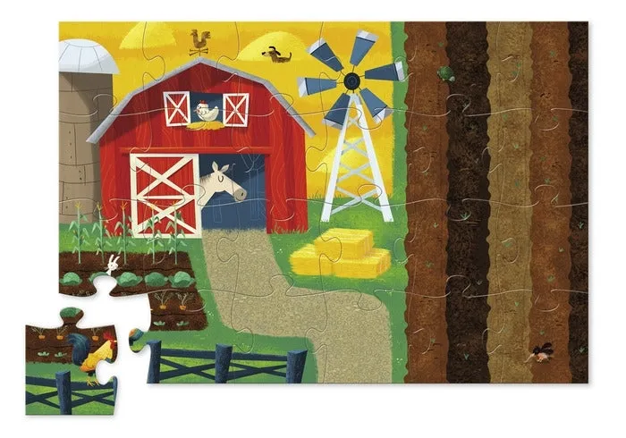 Crocodile Creek - Puzzle & Play Set 24pc - Farm