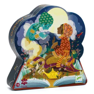 Djeco - Puzzle Silhouette 24pcs - Aladdin