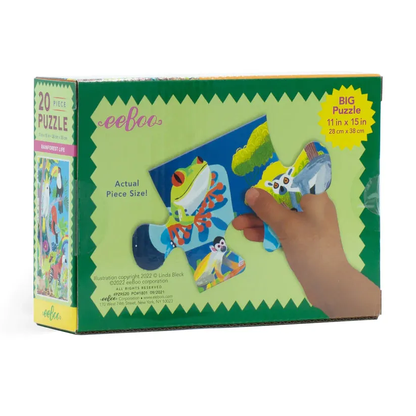 eeBoo Rainforest Life 20 Piece Puzzle