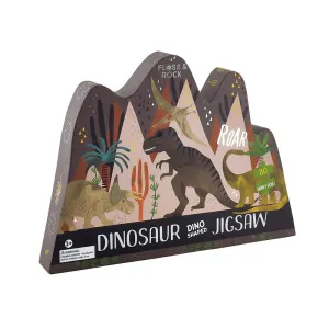 Floss & Rock 80 Pc Shaped Jigsaw Puzzle Dinosaur Dinosaur toy 5yrs 