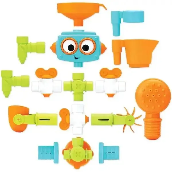 Infantino 217025 Sensory Plug & Play Plumber 16 Piece Bath Toy