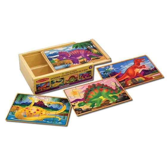 Melissa & Doug Wooden Jigsaw Puzzles In A Box