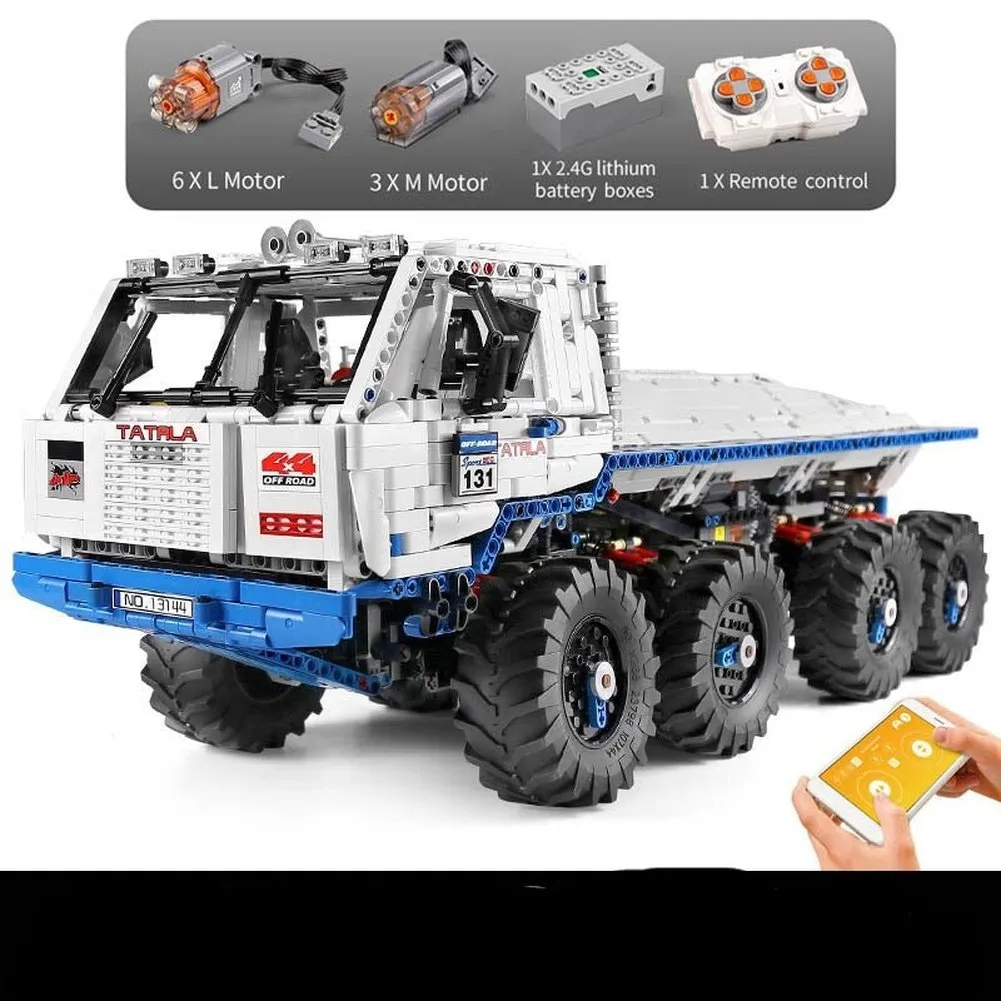 MOC  Compatible  MK Technical TATRA 813 8x8 Building Blocks APP  MOC-27092 Arakawa Tow Truck Construction Biks Toy