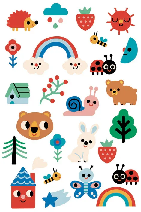 Nature Friends Temporary Tattoos