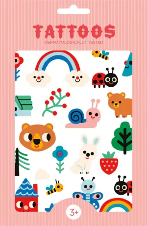 Nature Friends Temporary Tattoos