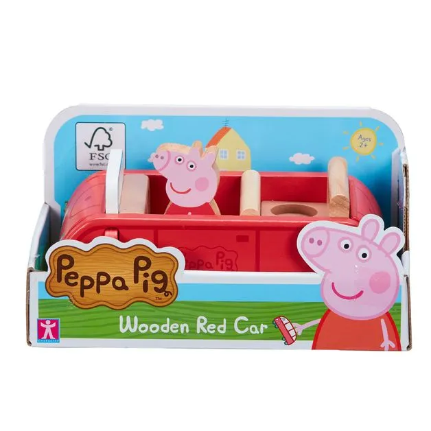 Peppa Pig Wooden Red Car