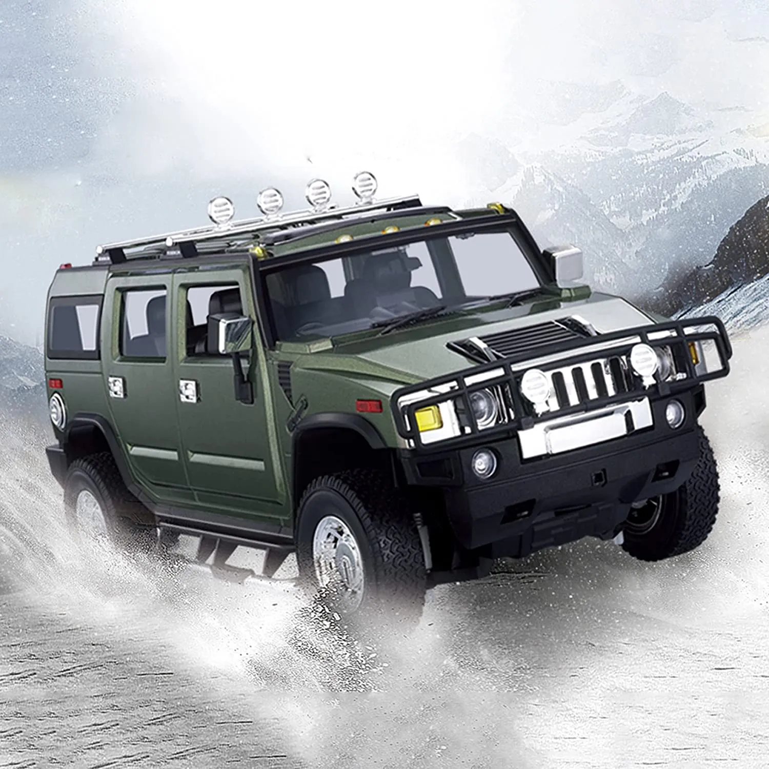 Playzu R/C 1:24 Scale Army Vehicle, Green - Remote Control Car for Kids Ages 6 