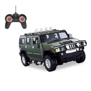 Playzu R/C 1:24 Scale Army Vehicle, Green - Remote Control Car for Kids Ages 6 