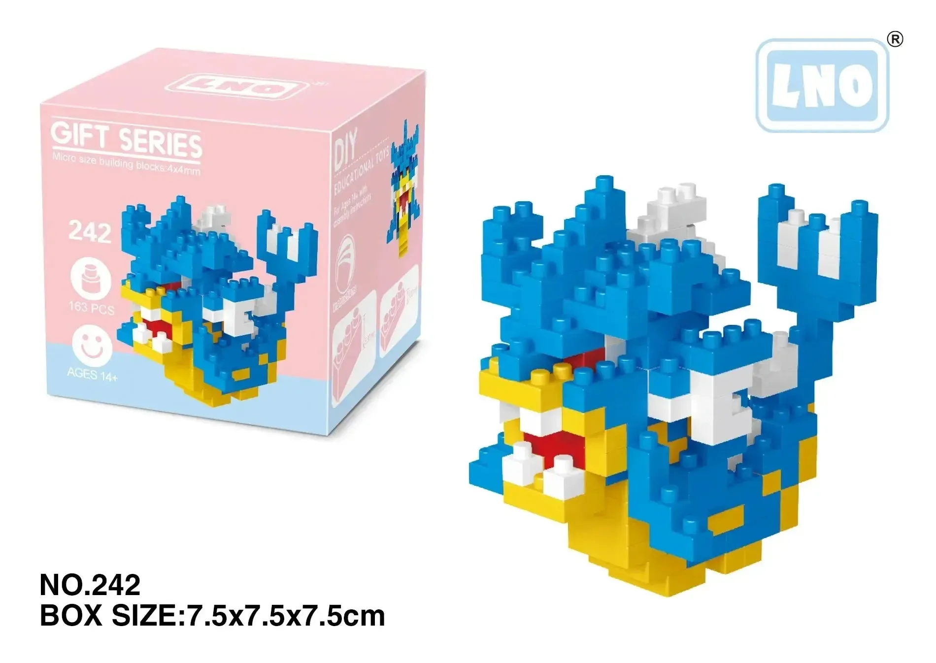 Pokemon Small Blocks Nanoblocks, featuring models of Charizard, Kyogre, Groudon, and Rayquaza, are educational and visually engaging toys, ideal for children's birthday presents.