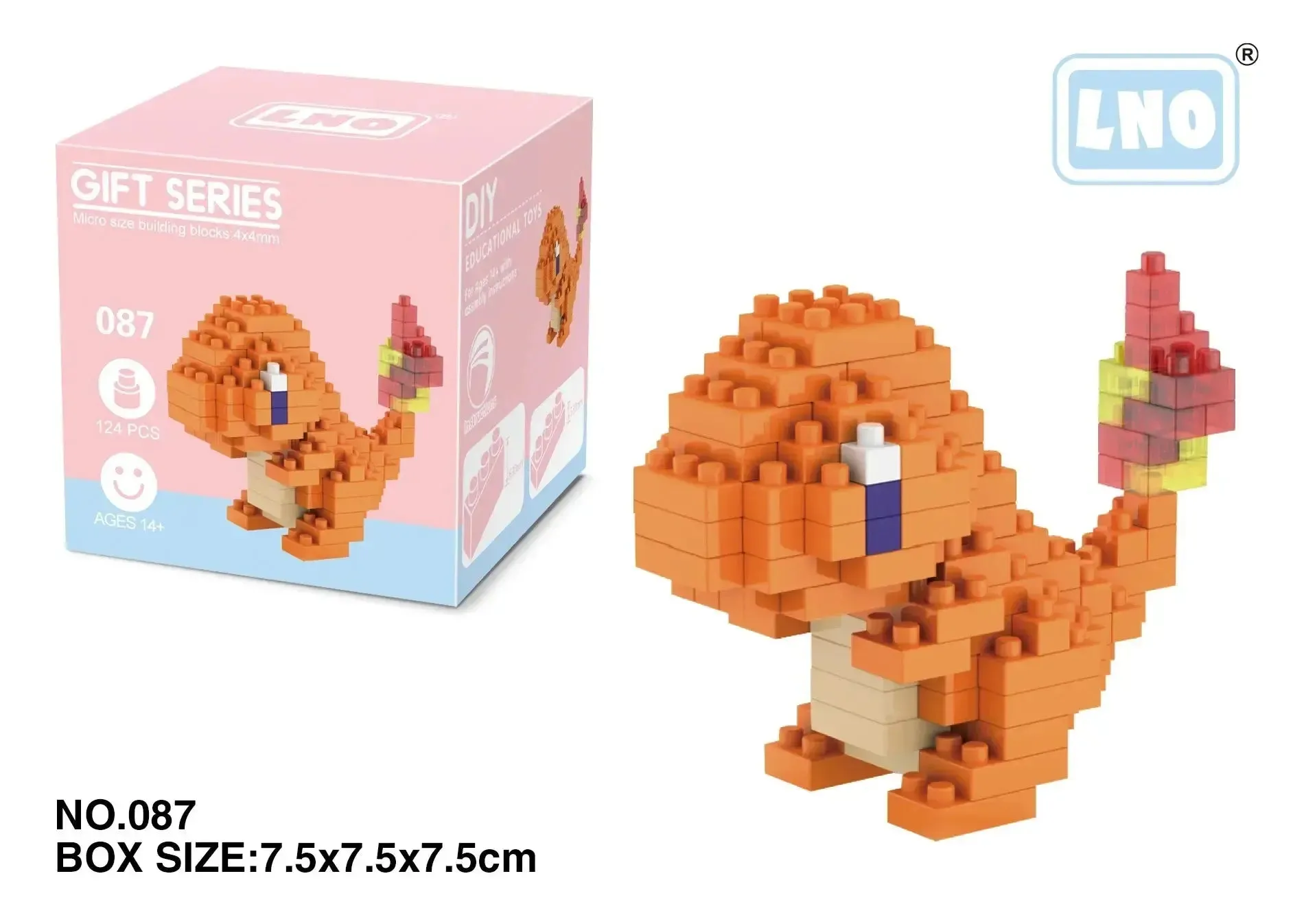 Pokemon Small Blocks Nanoblocks, featuring models of Charizard, Kyogre, Groudon, and Rayquaza, are educational and visually engaging toys, ideal for children's birthday presents.