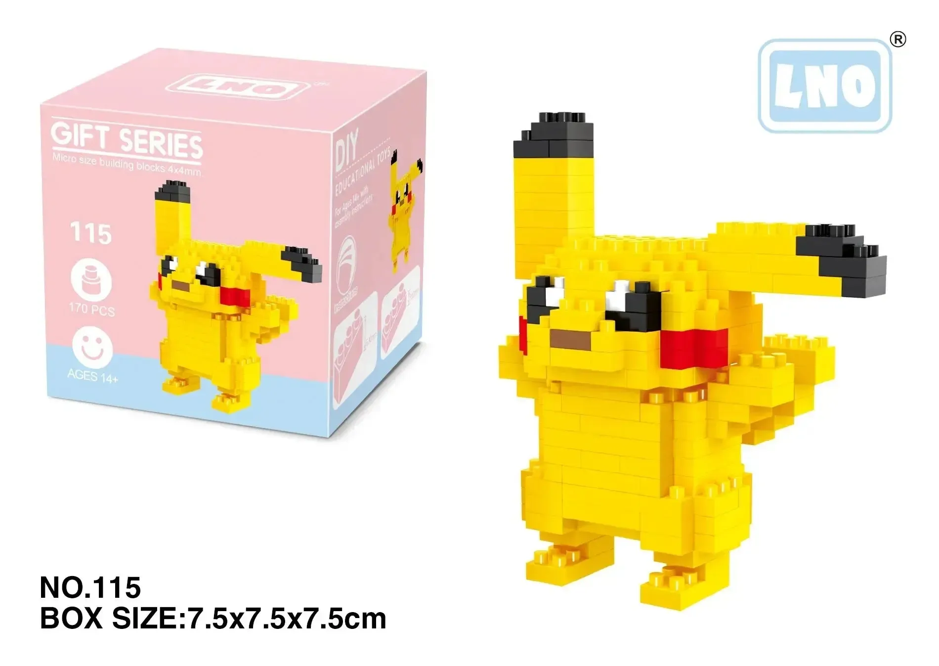 Pokemon Small Blocks Nanoblocks, featuring models of Charizard, Kyogre, Groudon, and Rayquaza, are educational and visually engaging toys, ideal for children's birthday presents.