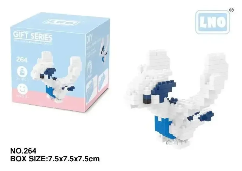 Pokemon Small Blocks Nanoblocks, featuring models of Charizard, Kyogre, Groudon, and Rayquaza, are educational and visually engaging toys, ideal for children's birthday presents.