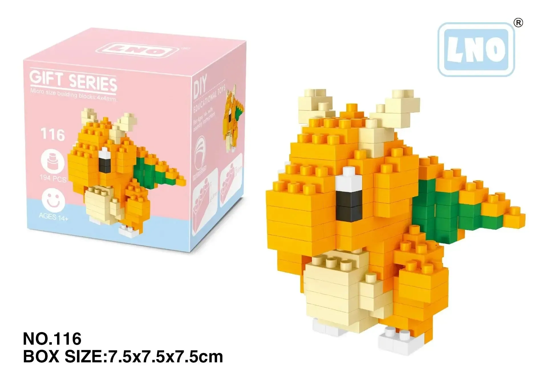 Pokemon Small Blocks Nanoblocks, featuring models of Charizard, Kyogre, Groudon, and Rayquaza, are educational and visually engaging toys, ideal for children's birthday presents.