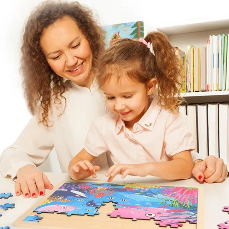 Puzzle in Wooden Frame | Secret Ocean