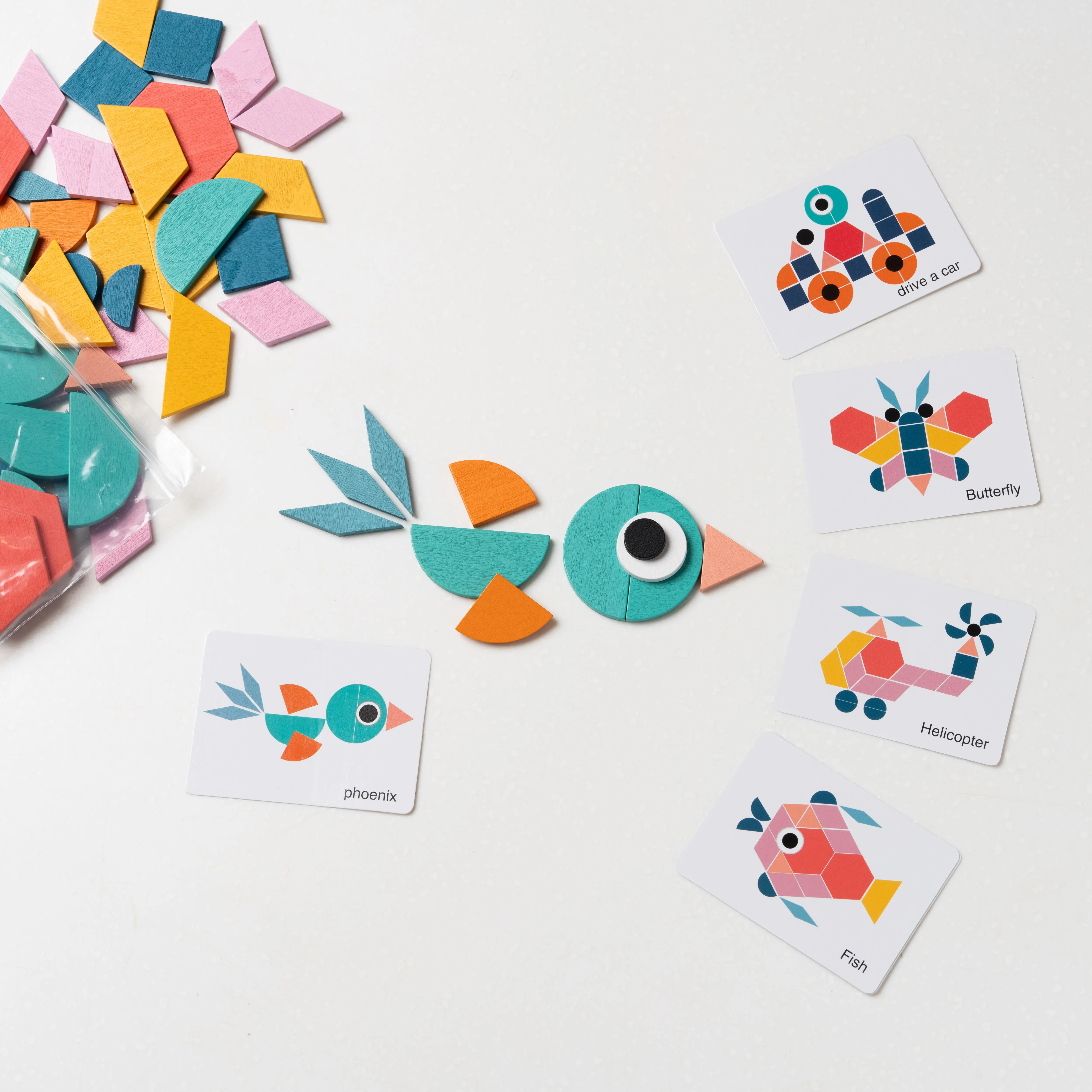Rainbow Geometric Pattern Blocks