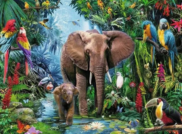 Ravensburger Elephants at the Oasis Puzzle 150pc