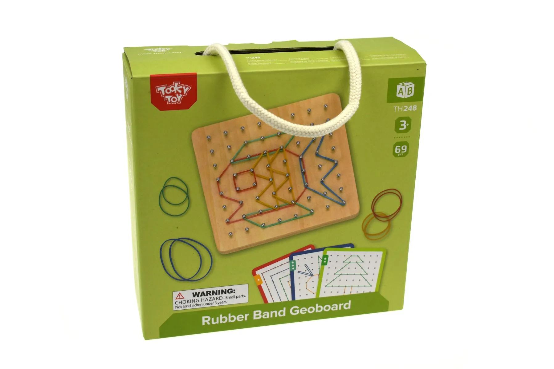 Rubber Band Wooden Geoboard - Pattern Puzzle Game