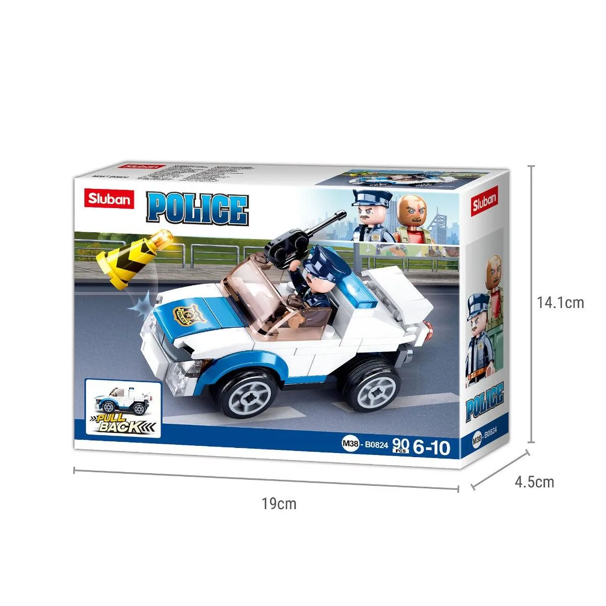 Sluban Police Car Building Blocks For Ages 6 