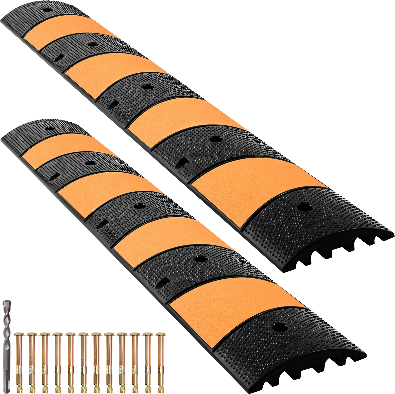 Vevor Rubber Speed Bump 2 Channel 72.8" 2 Pack New